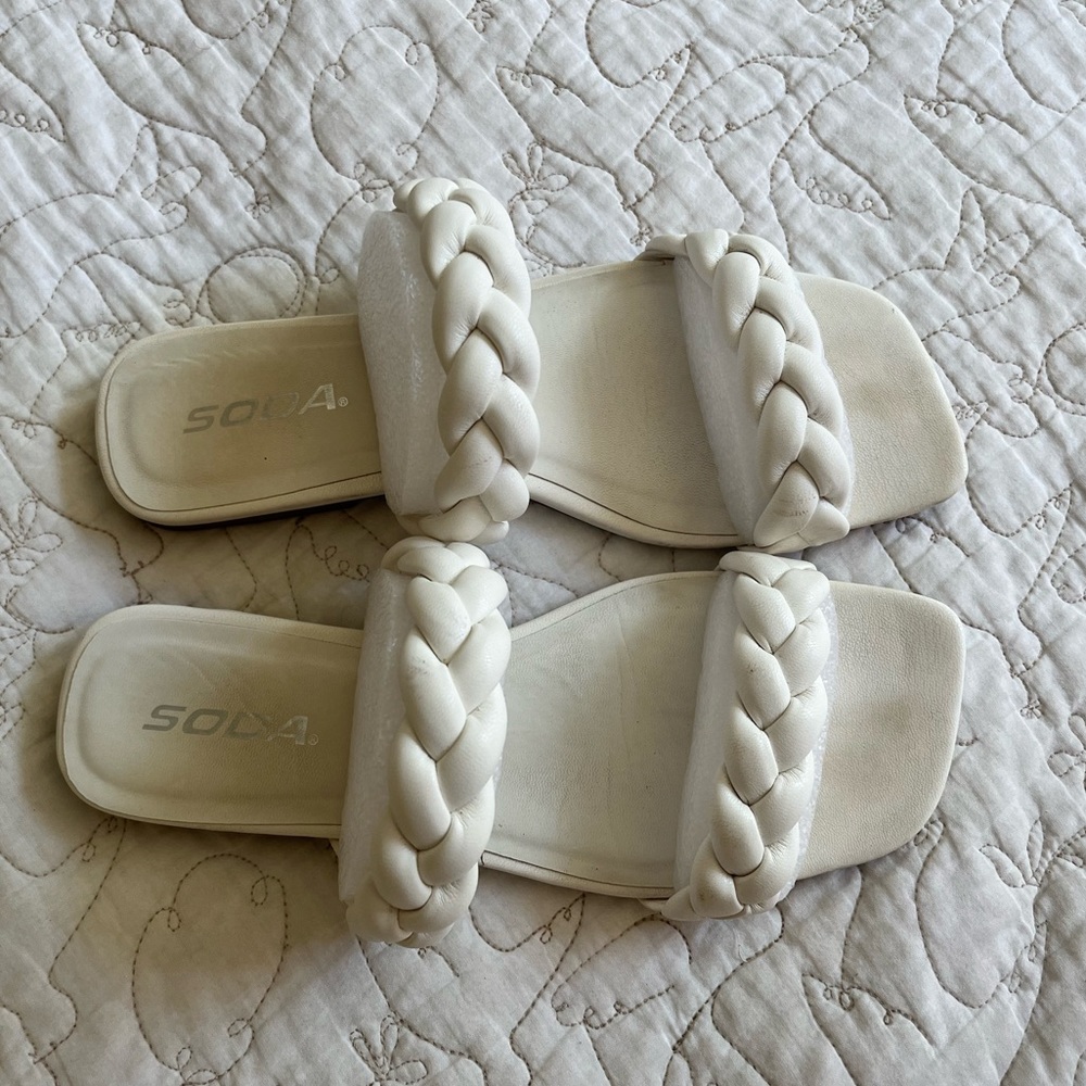 Braided strap sandals